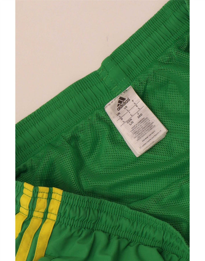 Shorts esportivos masculinos Adidas grande nylon verde