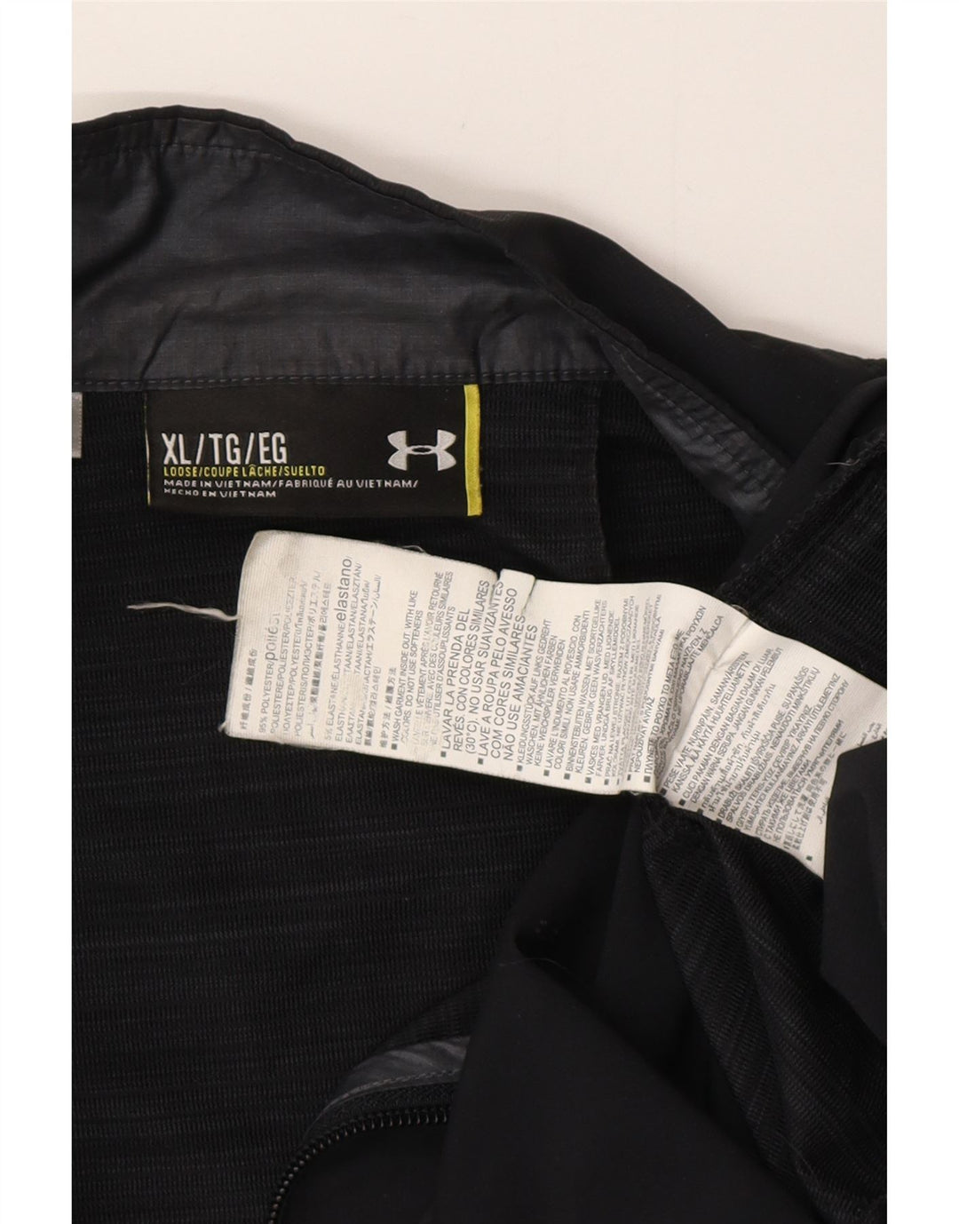 Under ARMOR Jaqueta masculina de agasalho XL poliéster preto