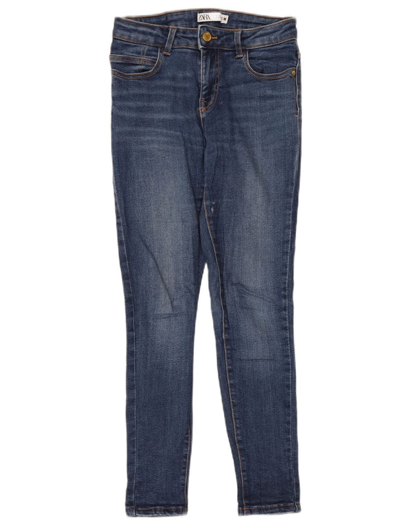 Calça jeans skinny feminina Zara EU 36 XS W26 L28 azul algodão