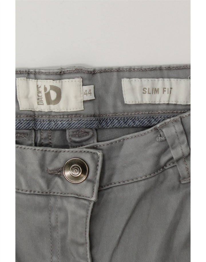 Calça feminina casual slim fit da Dack IT 44 médio W28 L30 algodão cinza
