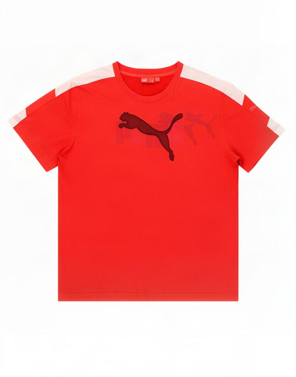 Camiseta masculina Puma Graphic Top Medium Red Colourblock