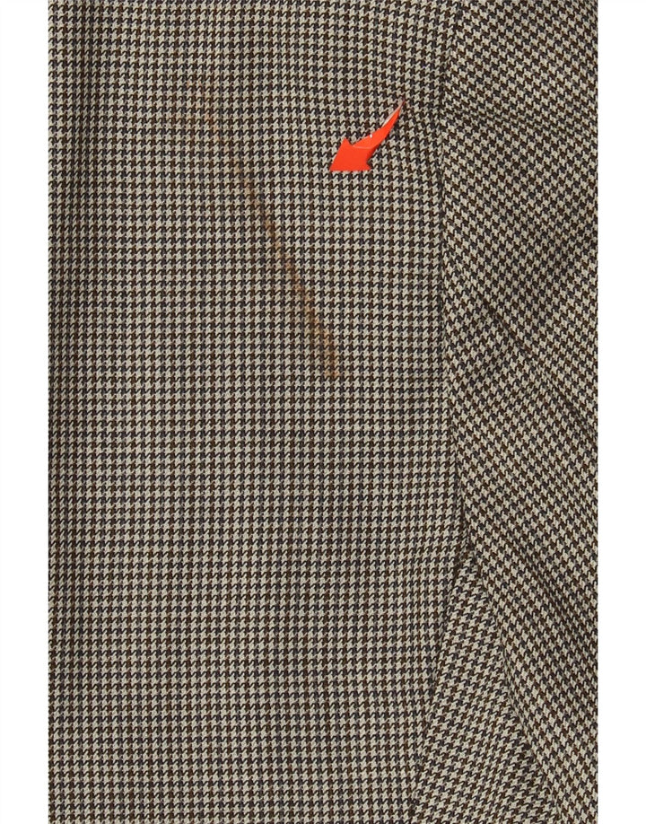 Jaqueta blazer masculina Ralph Lauren com 2 botões Reino Unido 42 grande cinza houndstooth