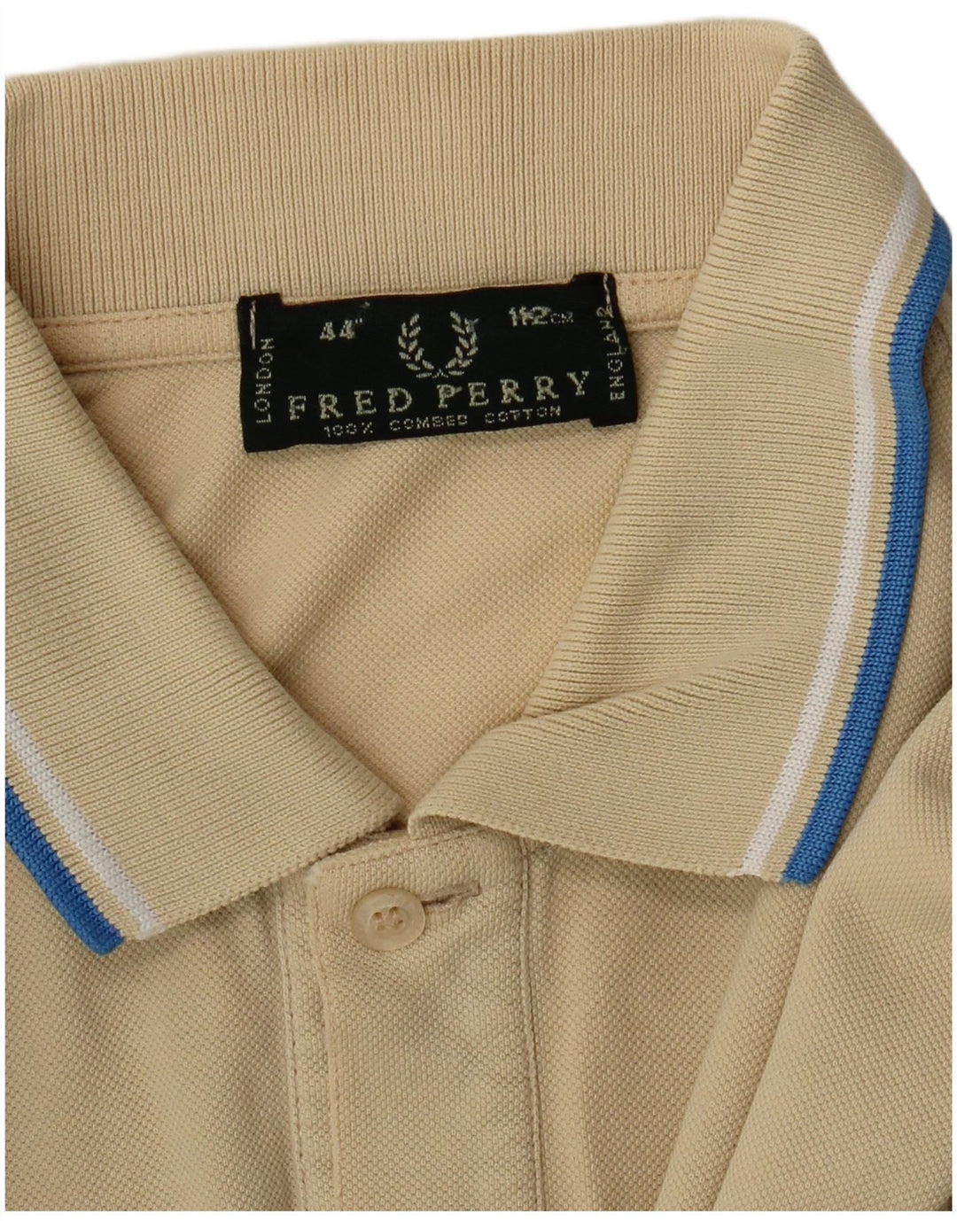 Camisa polo masculina Fred Perry bege médio