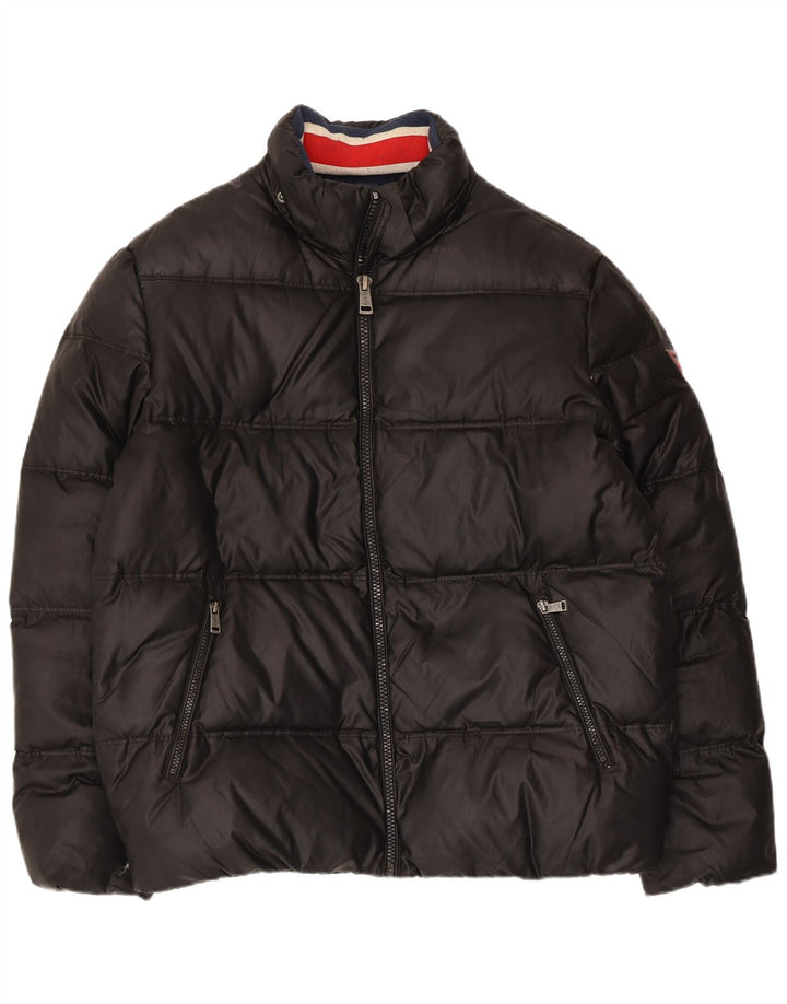 Jaqueta acolchoada masculina Guess UK 42 XL poliéster preto