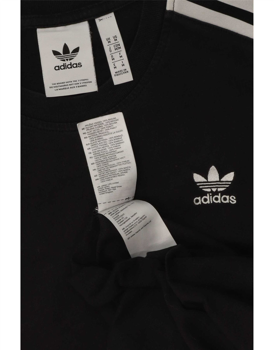 Adidas Mens Graphic T-Shirt Top Médio Algodão Preto