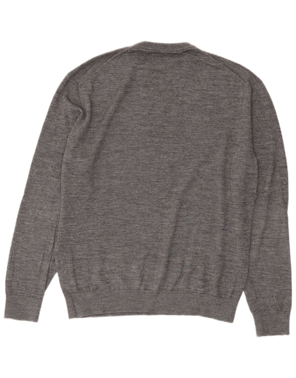 Zara Suéter masculino com gola redonda XL cinza