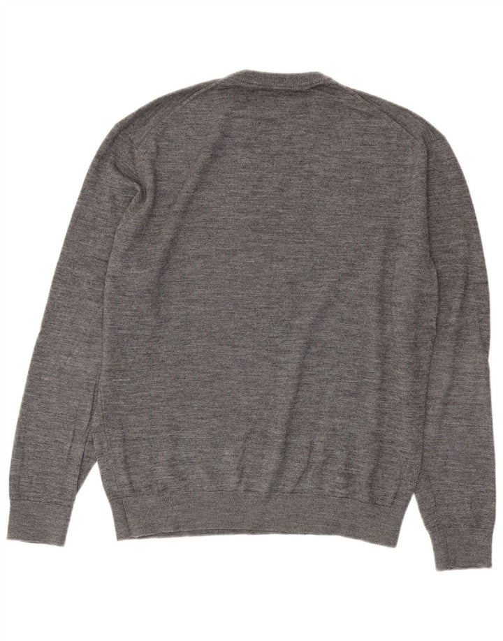 Zara Suéter masculino com gola redonda XL cinza