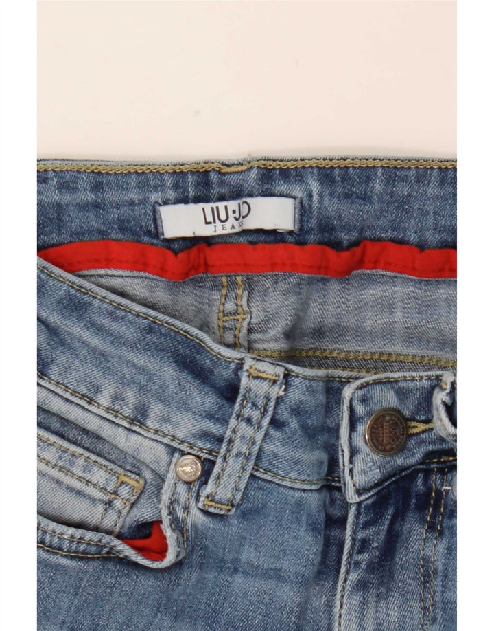 Liu Jo Calça jeans reta feminina cintura baixa W27 L30 azul