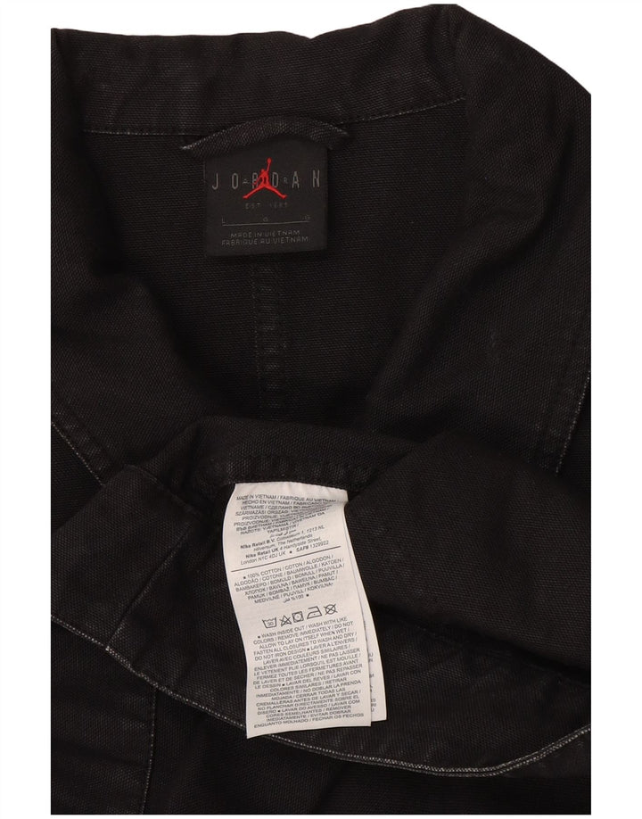 Jaqueta jeans masculina Jordan UK 40 grande algodão preto