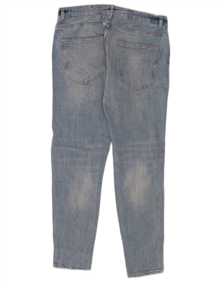 Zara Mens Jeans Slim Distressed EU 42 Grande W32 L29 Azul