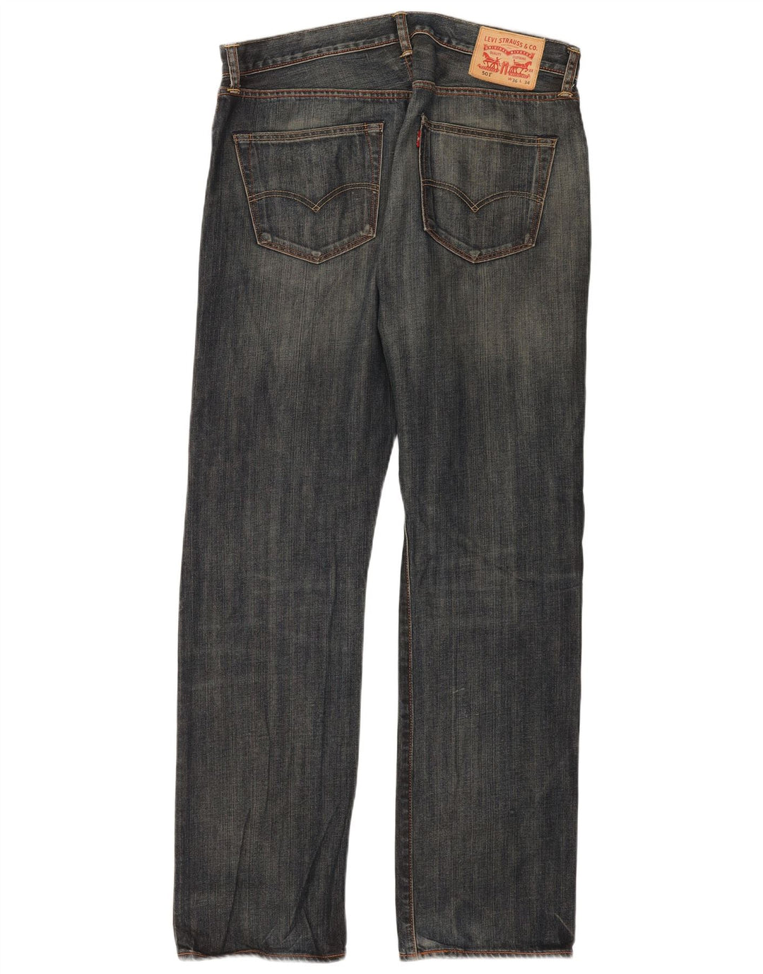 Levi's Masculino 501 Straight Jeans W36 L34 Azul Algodão