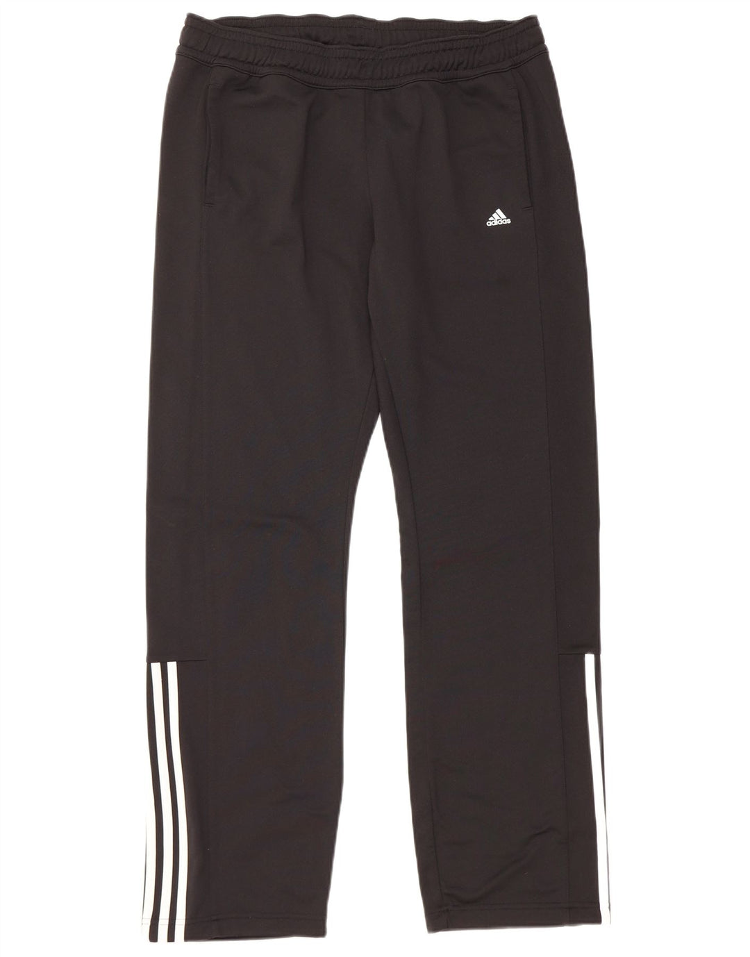 Calças de treino femininas ADIDAS UK 12/14 médio preto poliéster