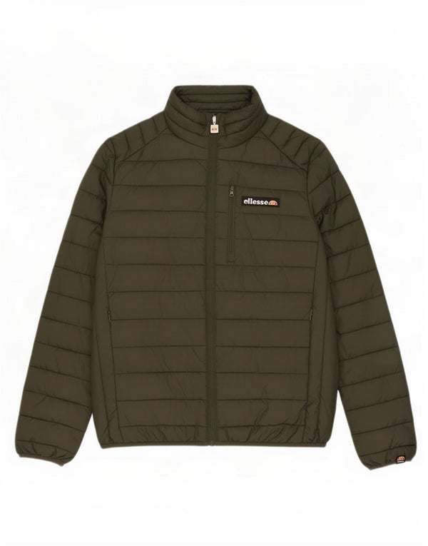Jaqueta acolchoada masculina Ellesse UK 40 poliéster cáqui grande