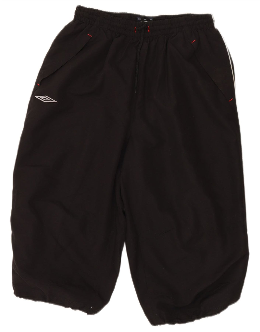 Umbro Mens Graphic Bermuda Sport Shorts Grande Poliéster Preto
