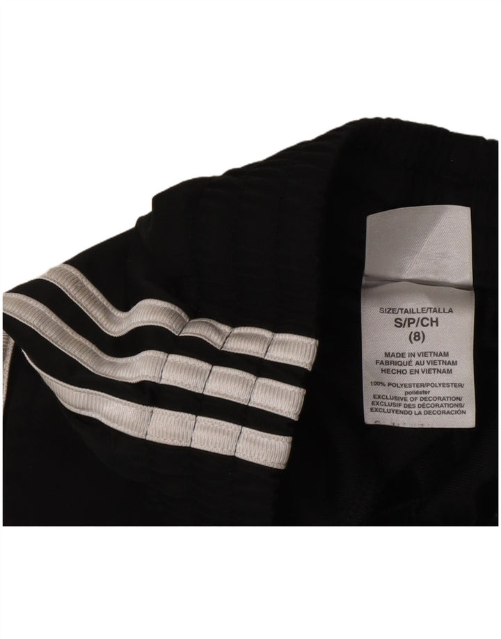 Adidas meninos calças de treino joggers 7-8 anos pequeno poliéster preto