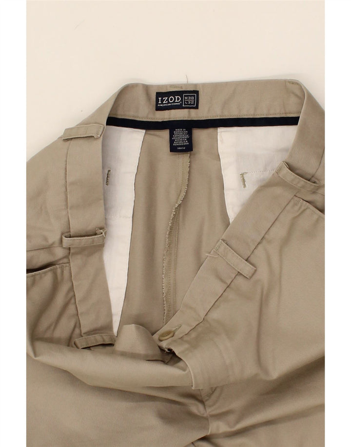 IZOD Mens Straight Chino Trousers W38 L32  Beige Cotton Vintage Izod and Second-Hand Izod from Messina Hembry 