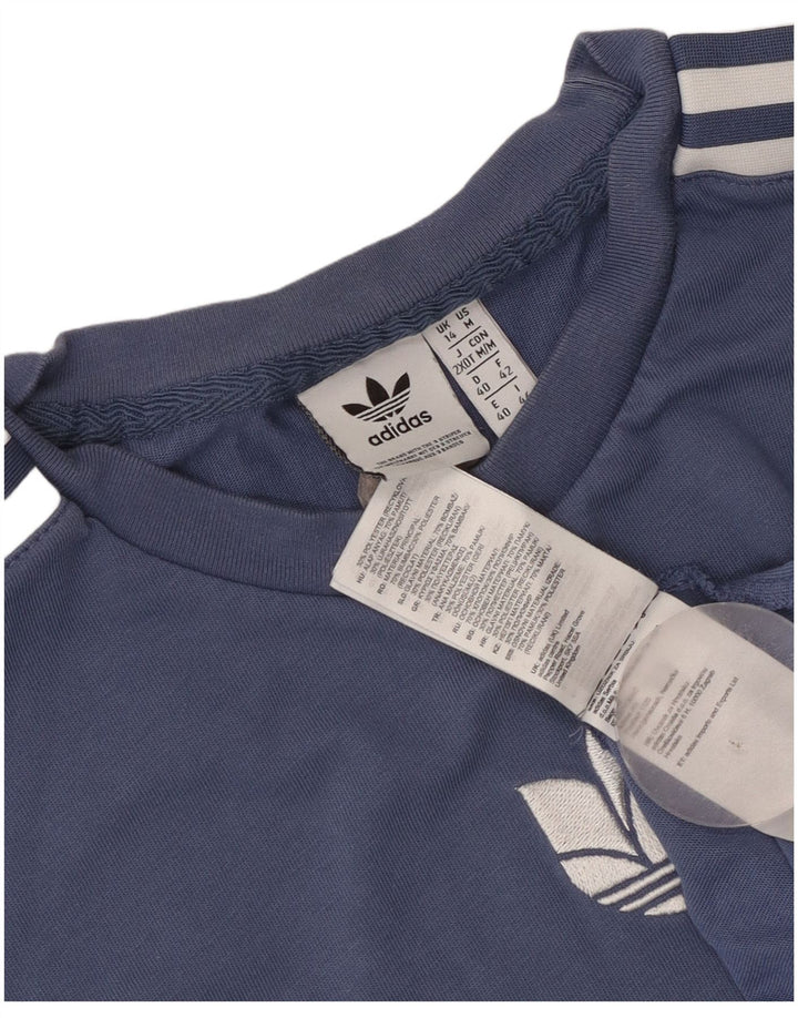 Adidas Camiseta Feminina Graphic Top UK 14 Médio Algodão Azul