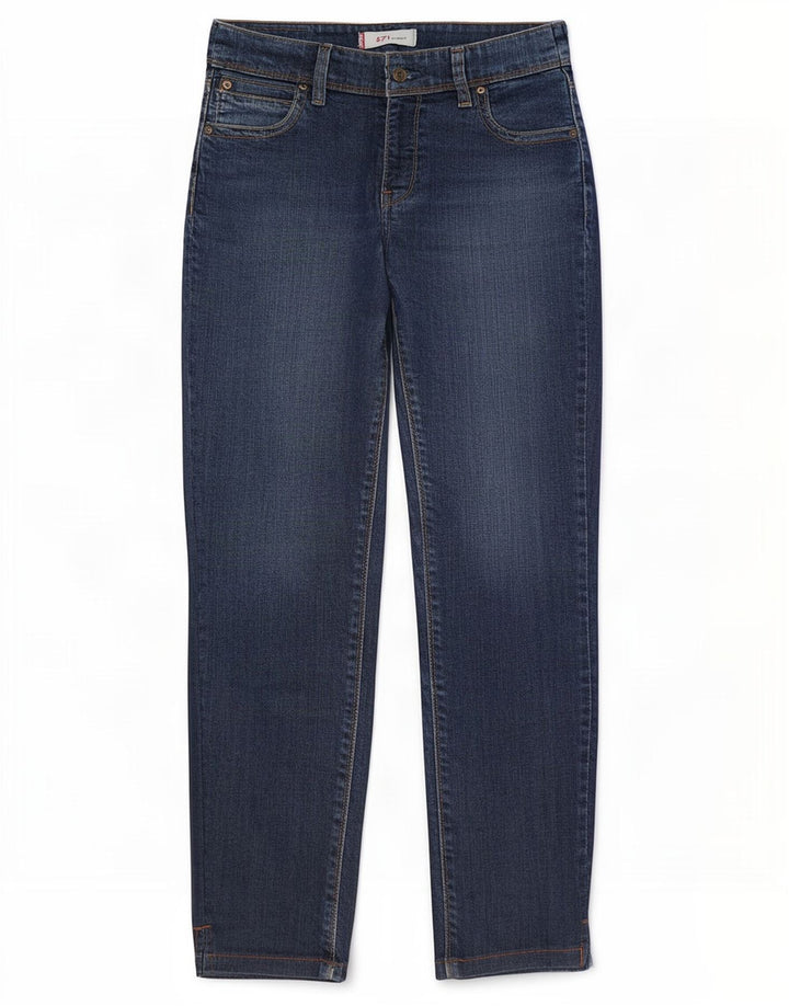 Calça jeans feminina Levi's 571 Slim W32 L28 azul algodão