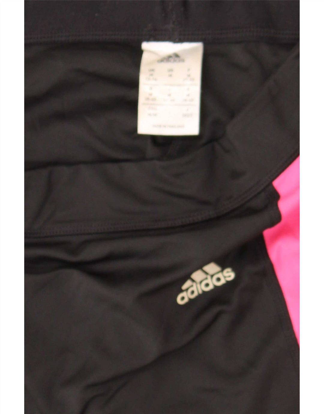 Leggings Adidas Femininas UK 12/14 Médio Preto Colorblock