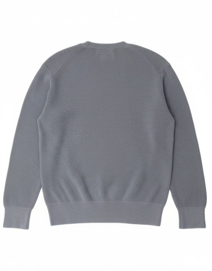 Suéter masculino ALL SAINTS com gola redonda e algodão azul médio