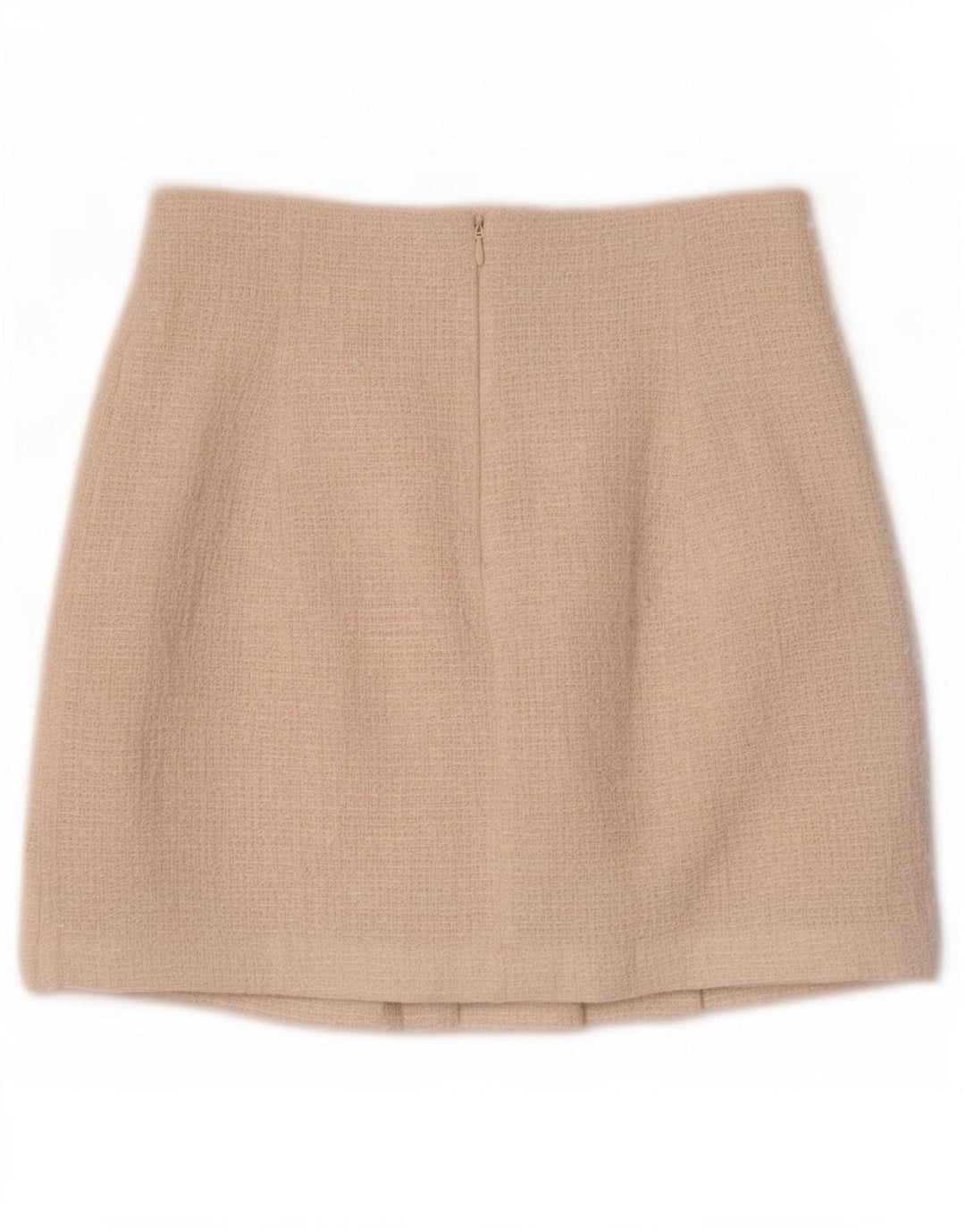 Mini saia feminina Zara XS W24 poliéster branco