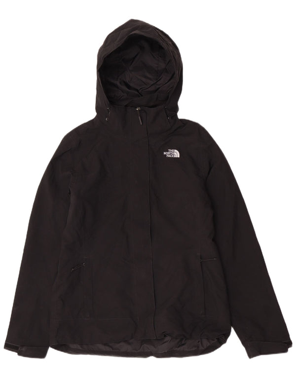 Jaqueta corta-vento feminina com capuz The North Face UK 14 médio preto