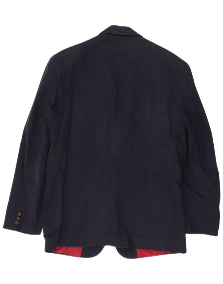 Jaqueta blazer masculina Paul & Shark com 2 botões Reino Unido 44 2XL algodão azul marinho