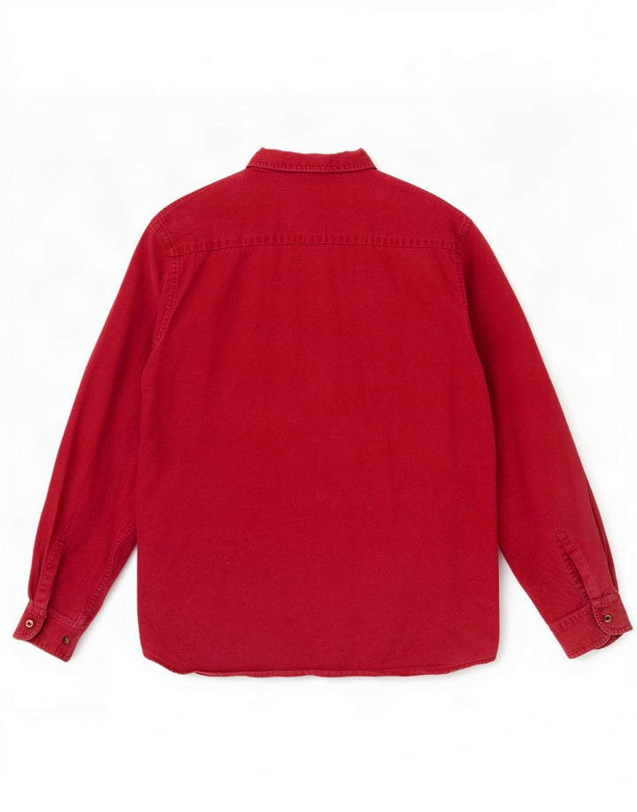 Camisa masculina Wrangler grande algodão Borgonha