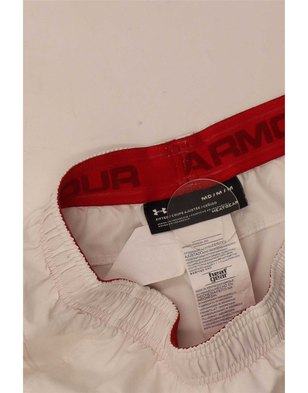Under Armour Mens Heat Gear Sport Shorts poliéster branco médio Colourblock