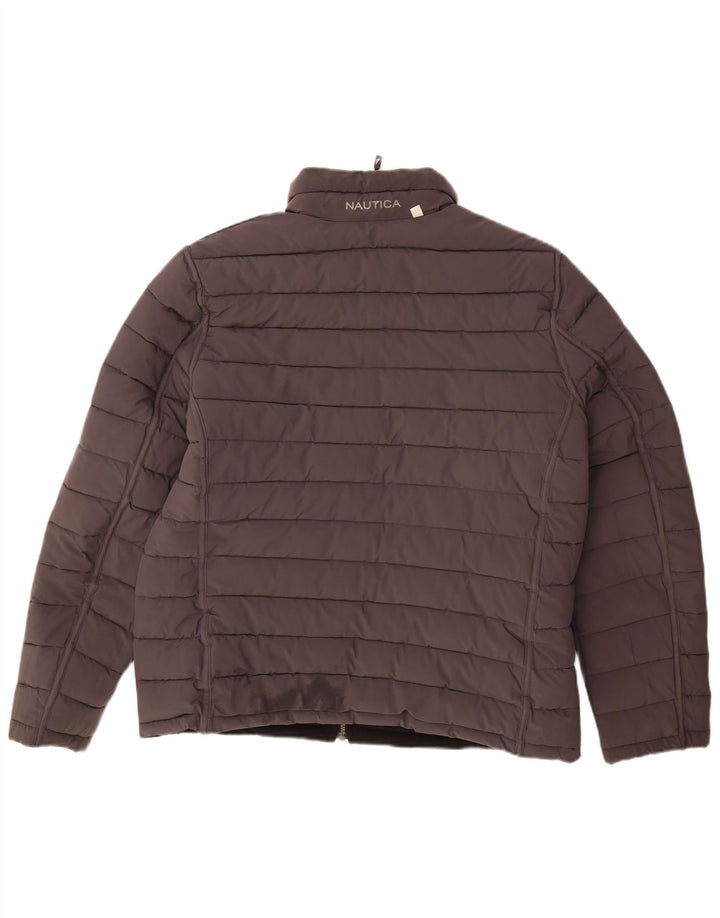 Jaqueta acolchoada reversível masculina NAUTICA UK 40 grande poliéster preto