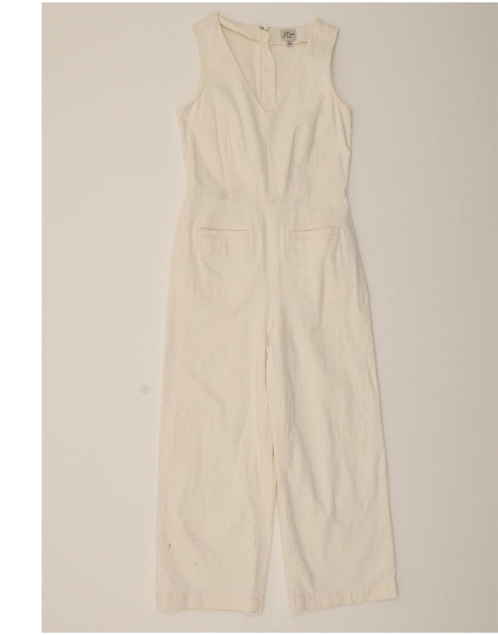 J. CREW Womens Denim Jumpsuit US 0 XS  White Cotton Vintage J. Crew and Second-Hand J. Crew from Messina Hembry 