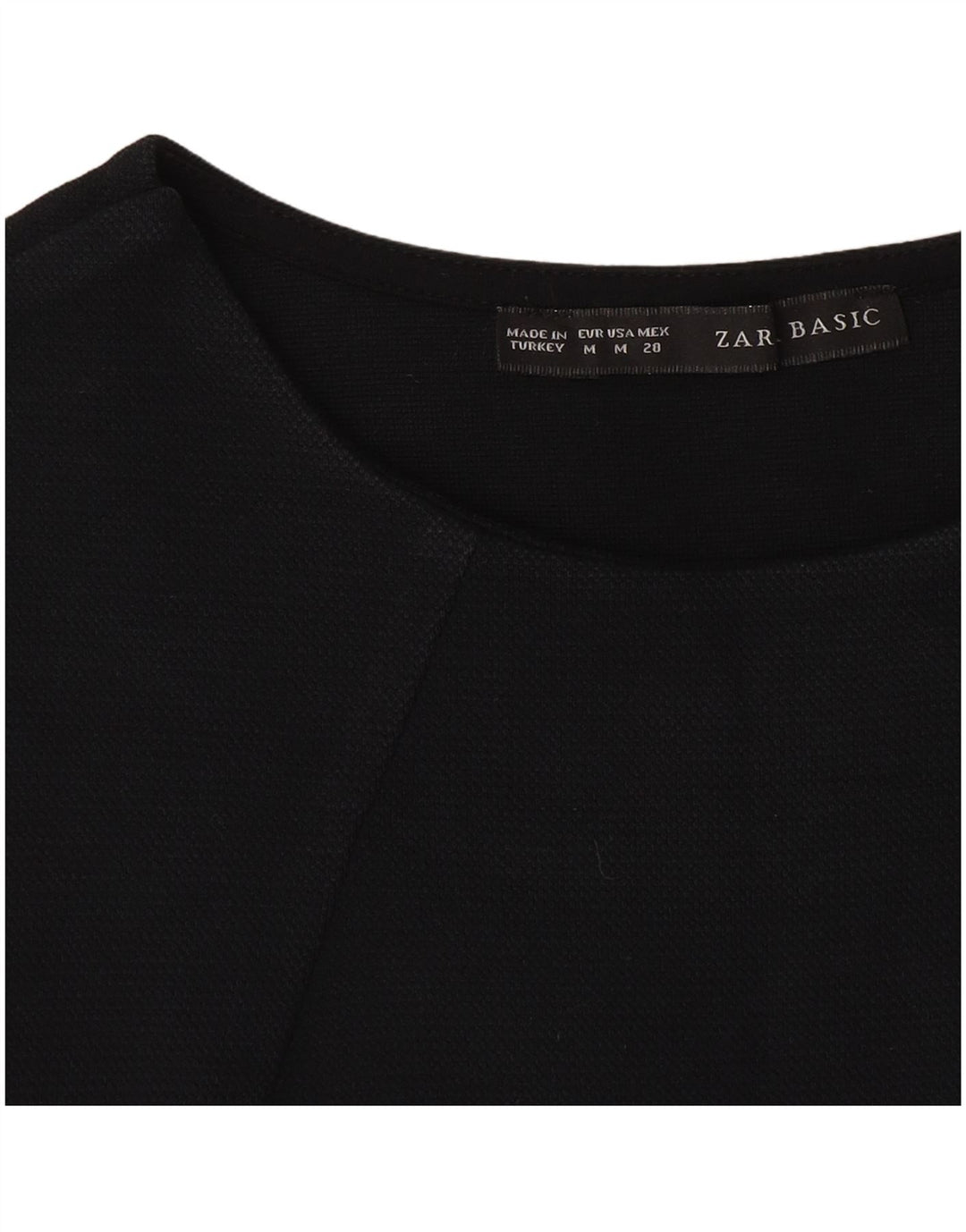 Blusa feminina ZARA UK 12 azul marinho médio