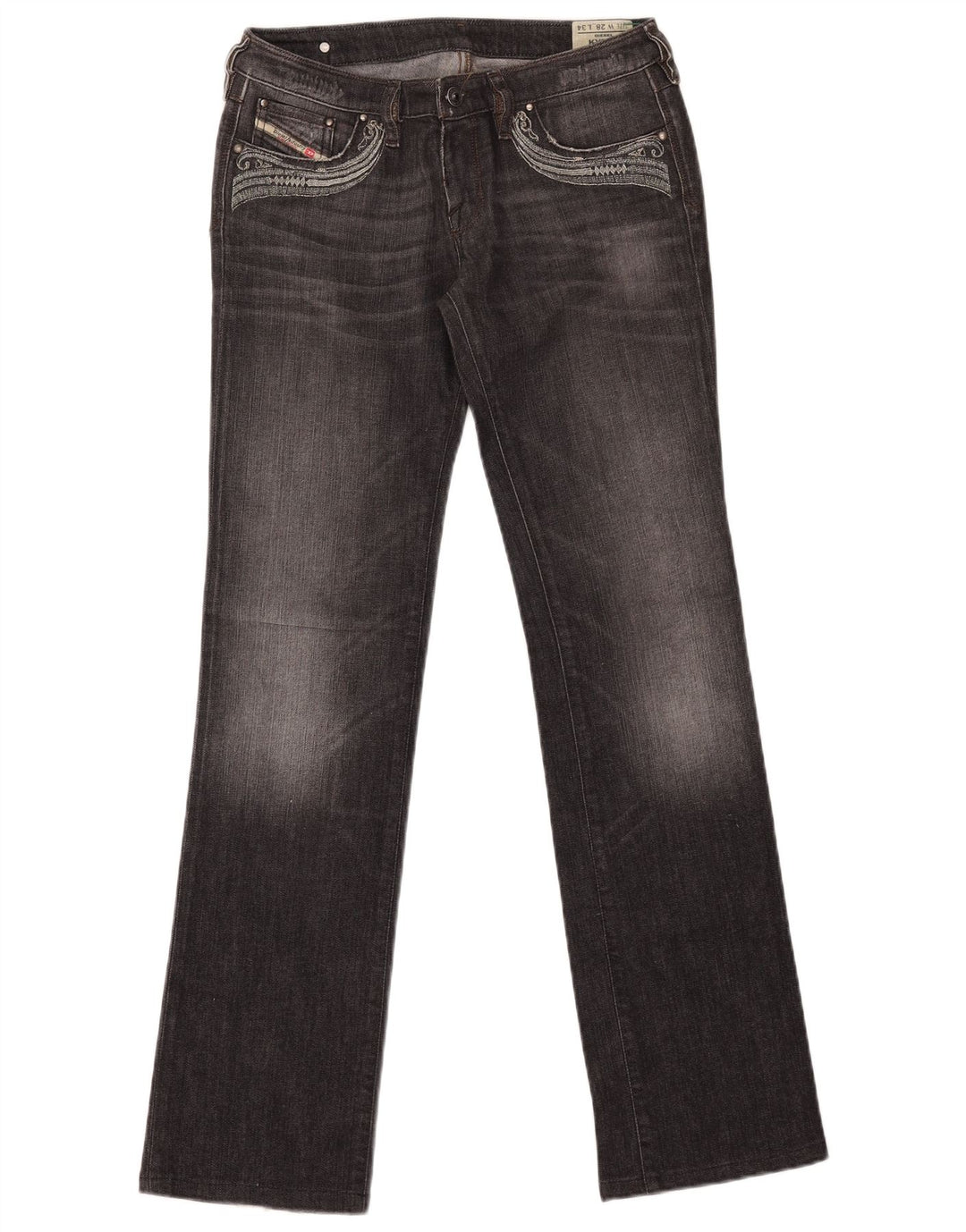 Jeans feminino diesel Kycut reto W28 L34 algodão preto