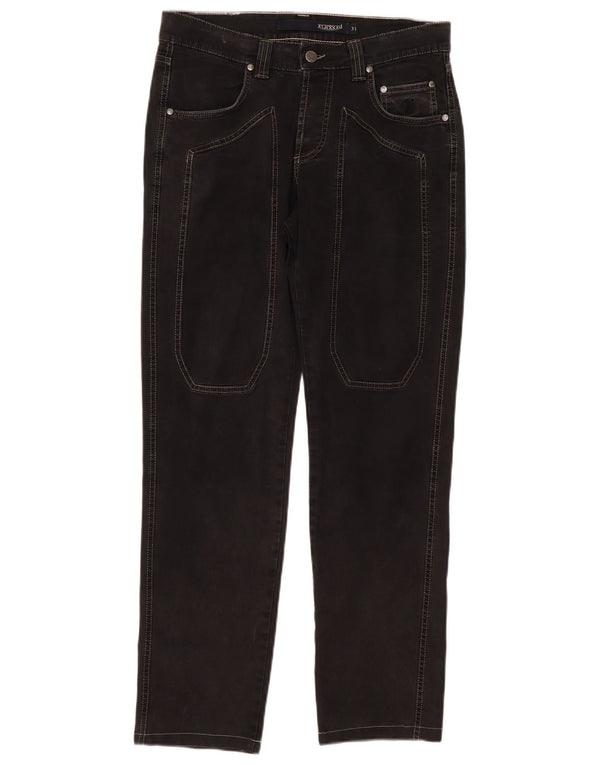 Calça casual reta masculina Jeckerson W31 L30 algodão preto