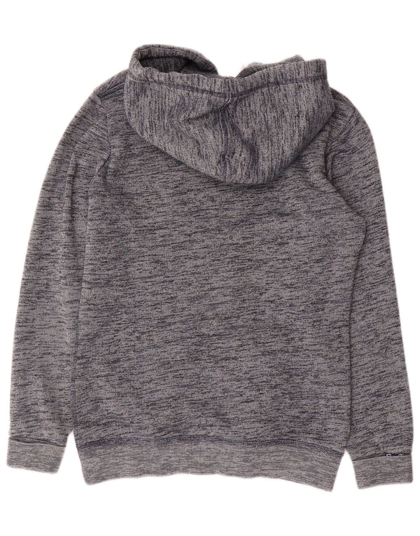 Jumper feminino com capuz gráfico superdimensionado SUPERDRY UK 6 XS cinza manchado