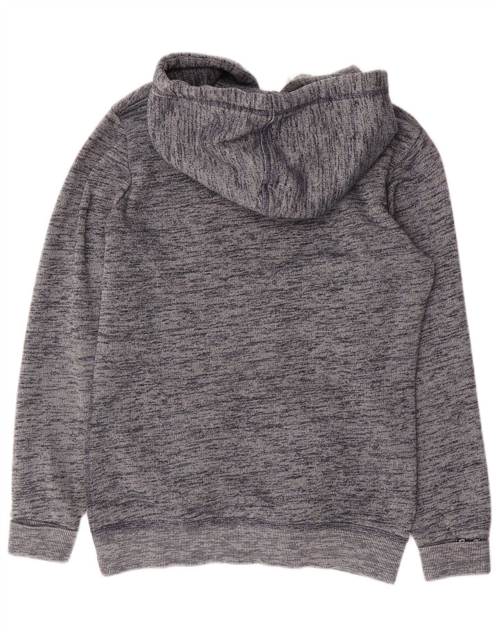 Jumper feminino com capuz gráfico superdimensionado SUPERDRY UK 6 XS cinza manchado