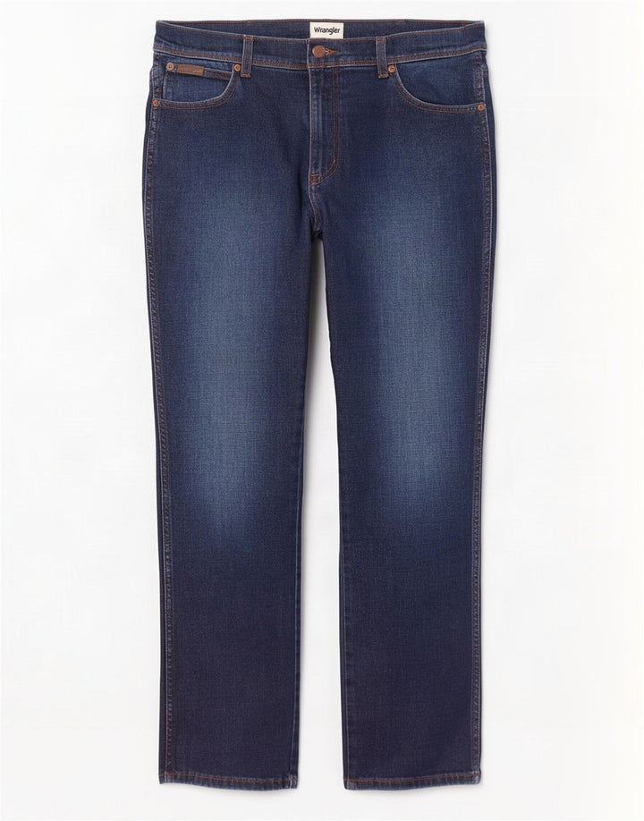 Wrangler Masculino Texas Slim Jeans W34 L32 Azul Algodão