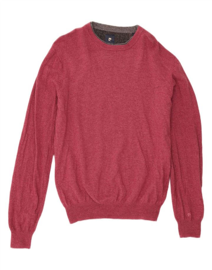 PIERRE CARDIN Mens Crew Neck Jumper Sweater Large Pink Vintage Pierre Cardin and Second-Hand Pierre Cardin from Messina Hembry 
