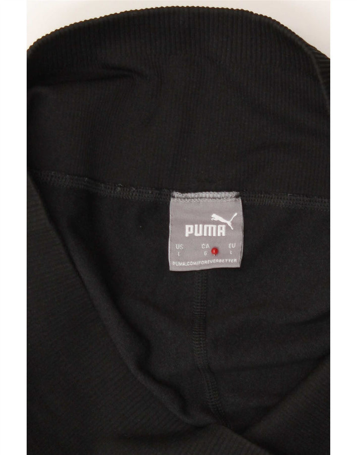 Leggings Puma Feminino UK 14 Grande Listrado Preto