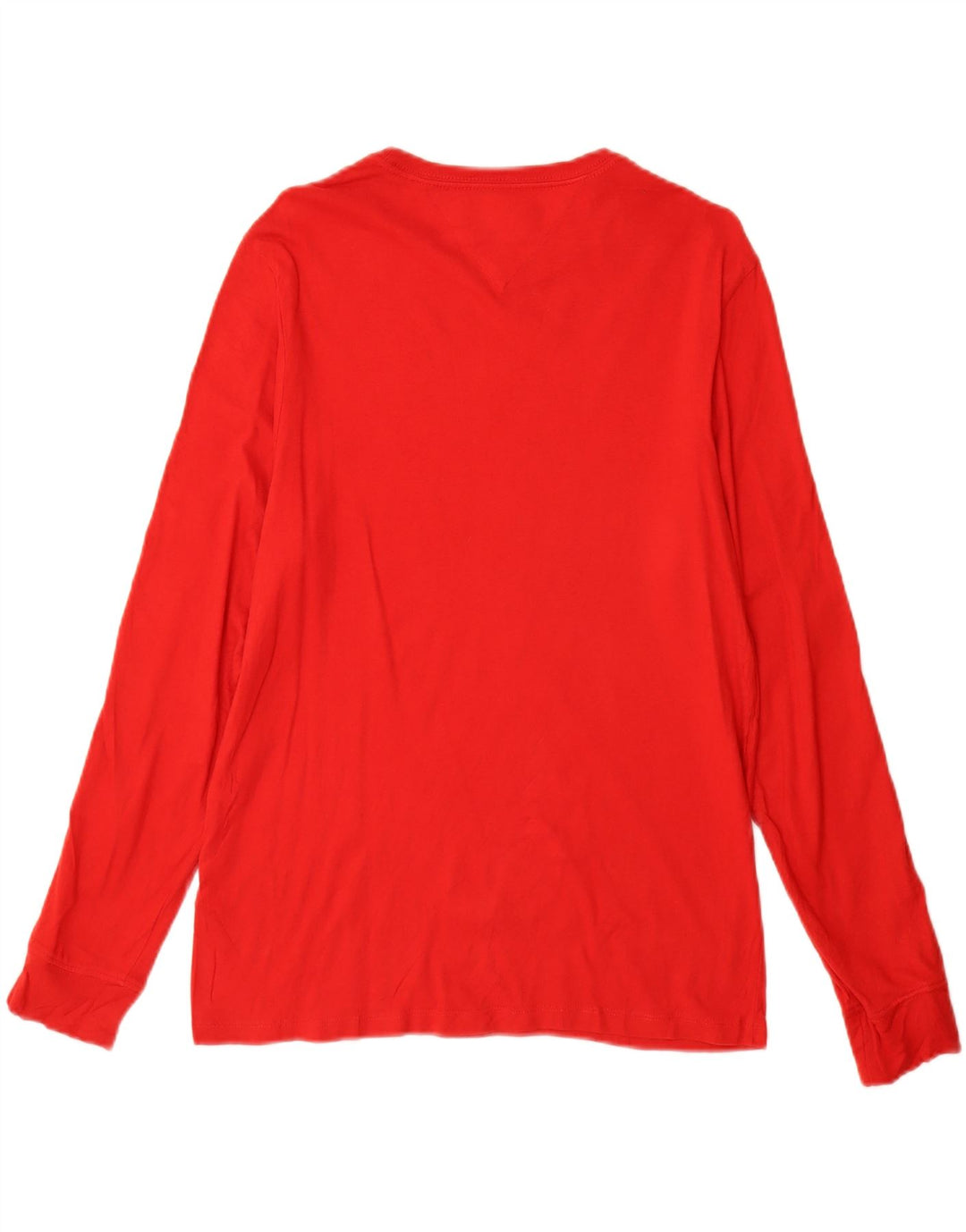 Tommy Hilfiger Camiseta masculina gráfica manga comprida pequena algodão vermelho