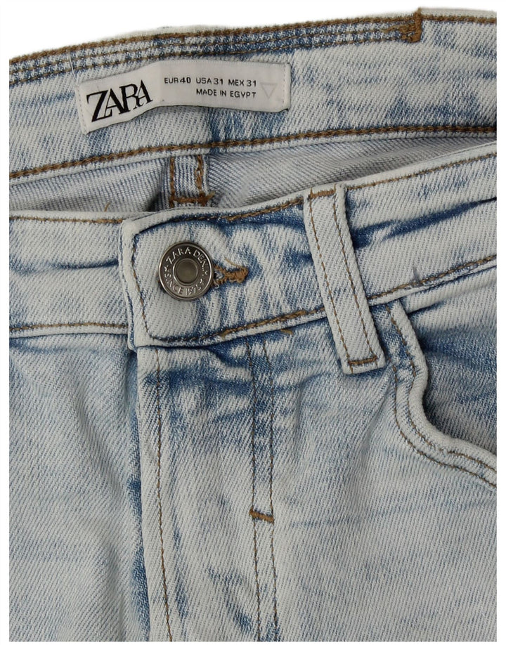 Zara Mens Distressed Slim Jeans EU 40 Médio W31 L29 Azul