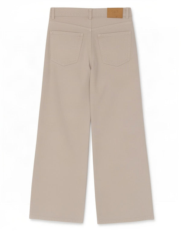 Zara Jeans feminino de cintura alta com perna larga 13-14 anos W26 L25 cinza