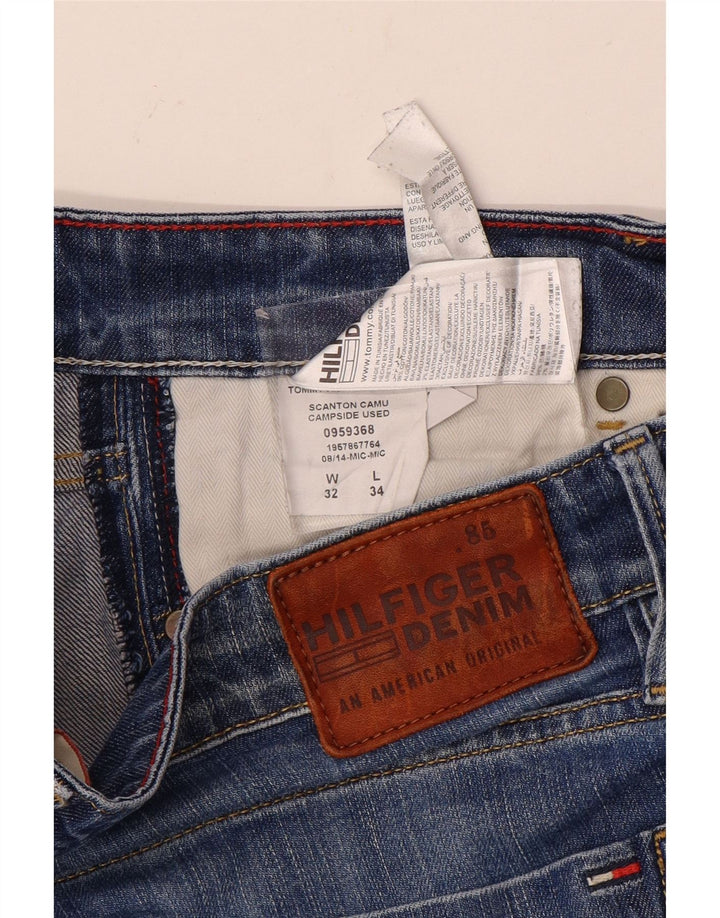 TOMMY HILFIGER Masculino Jeans Slim Distressed W32 L34 Azul Algodão