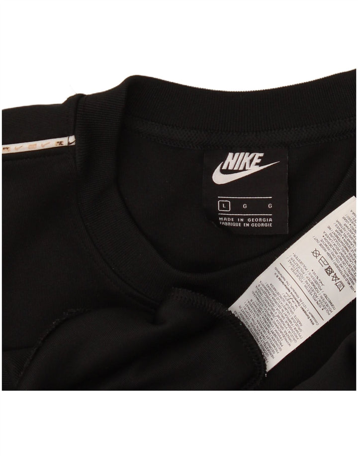 Moletom gráfico masculino Nike Jumper grande poliéster preto