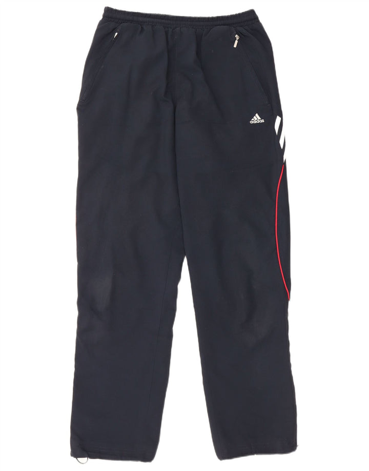 Calças de treino masculinas ADIDAS pequenas poliéster azul marinho