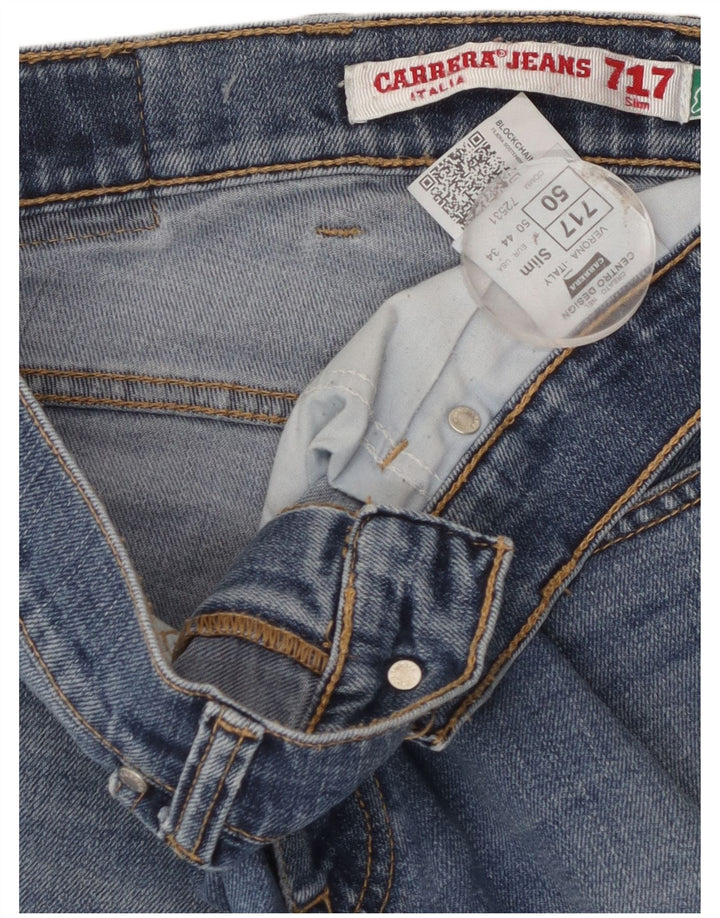 Carrera Masculino 717 Slim Jeans IT 50 Grande W34 L30 Azul Algodão