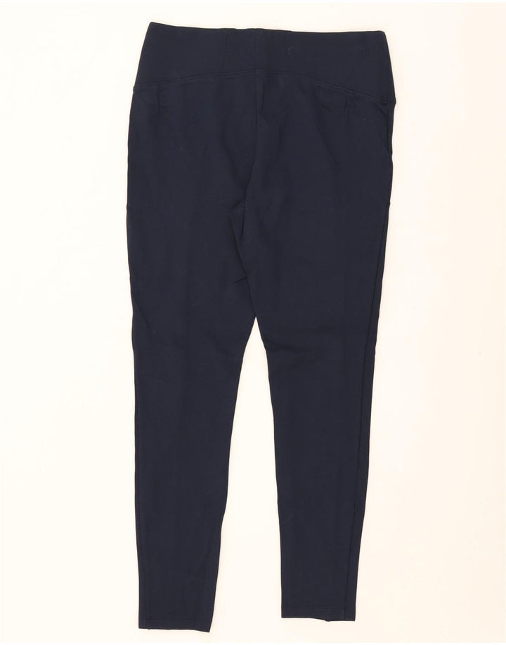 Leggings femininos Marks & Spencer UK 14 grandes viscose azul marinho