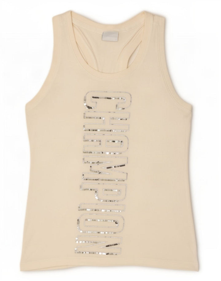 Colete gráfico feminino Champion UK 12 médio branco