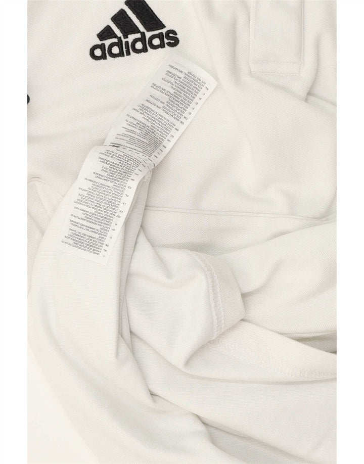 Adidas Mens Aeroready Polo Shirt Médio Algodão Branco