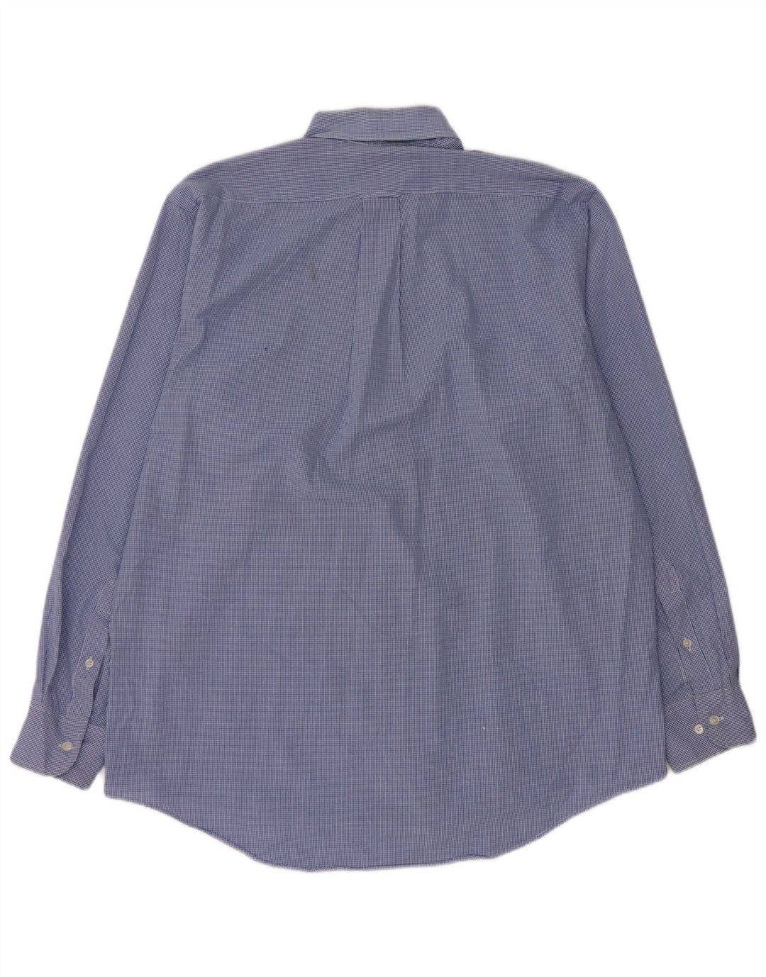 Camisa masculina Izod grande algodão guingão azul